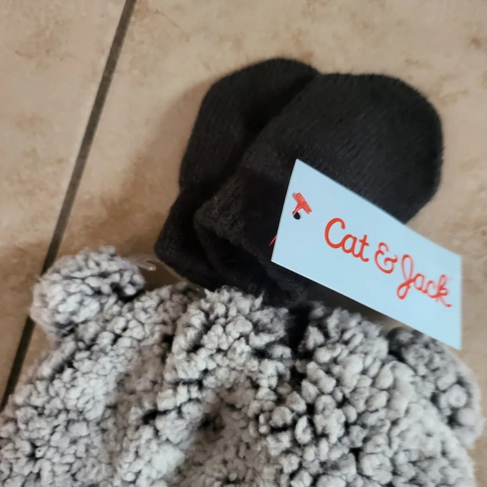 Cat Jack Bear Ears Beanie & Gloves